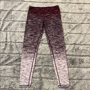 Zella Kids Leggings in Burgundy and Pink